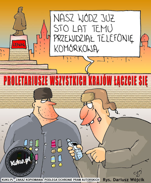 Komiks, dowcip, Żart o Telefonia komórkowa