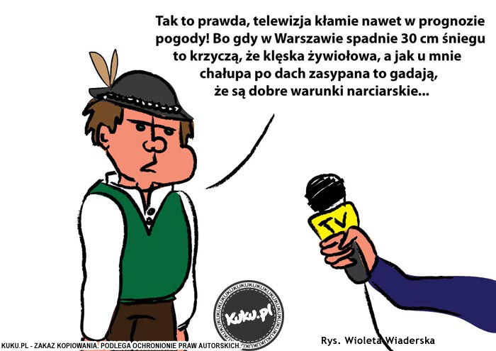 Komiks, dowcip, Żart o Telewizja kÅ‚amie