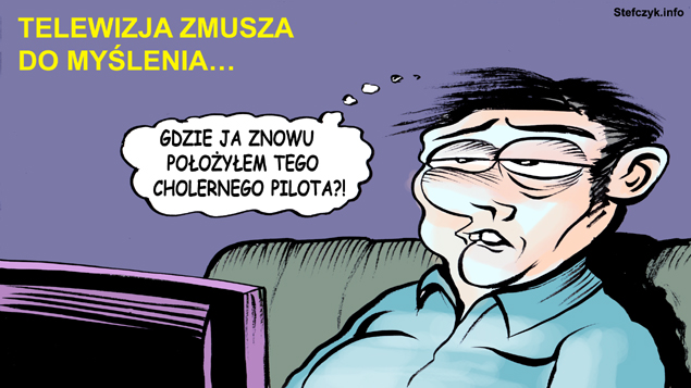 Komiks, dowcip, Żart o Telewizja zmusza do myÅ›lenia