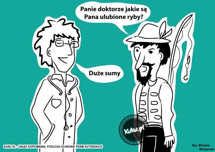 Komiks, dowcip, Żart o Ulubione ryby doktora