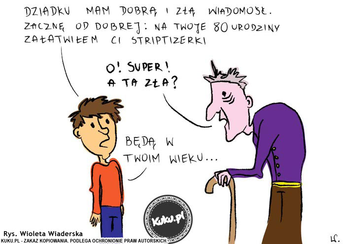 Komiks, dowcip, Żart o Urodziny dziadka