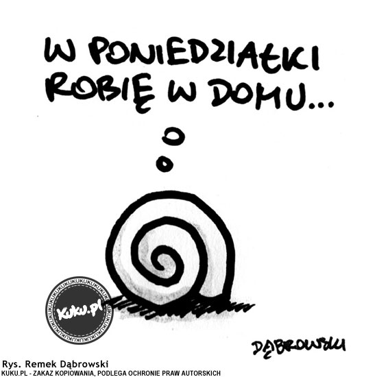 Komiks, dowcip, Żart o W poniedziaÅ‚ki robiÄ™ w domu