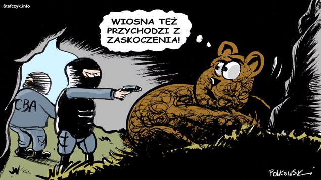 Komiks, dowcip, Żart o Wiosna przychodzi z zaskoczenia