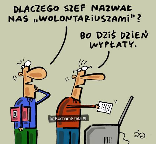 Komiks, dowcip, Żart o Wolontariusz