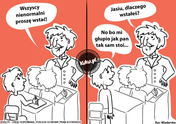 Komiks, dowcip, Żart o Wszyscy nienormalni