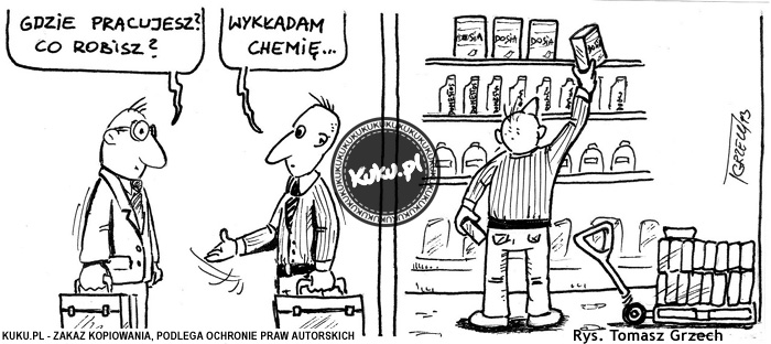 Komiks, dowcip, Żart o WykÅ‚adowca chemii