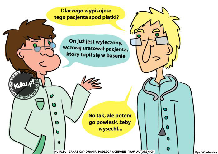 Komiks, dowcip, Żart o Wyleczony pacjent