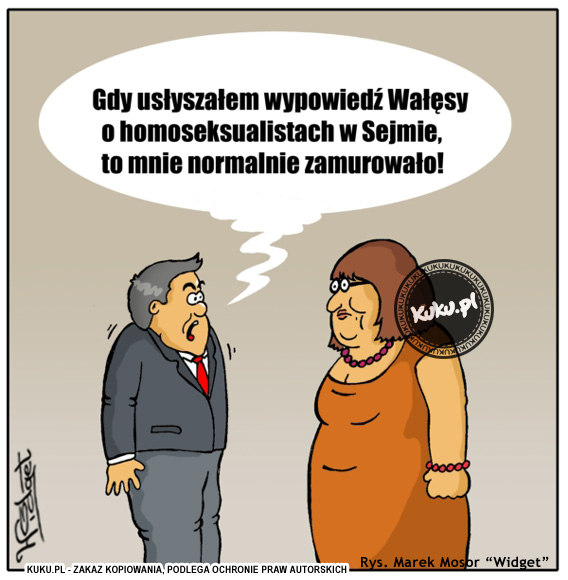 Komiks, dowcip, Żart o WypowiedÅº WaÅ‚Ä™sy