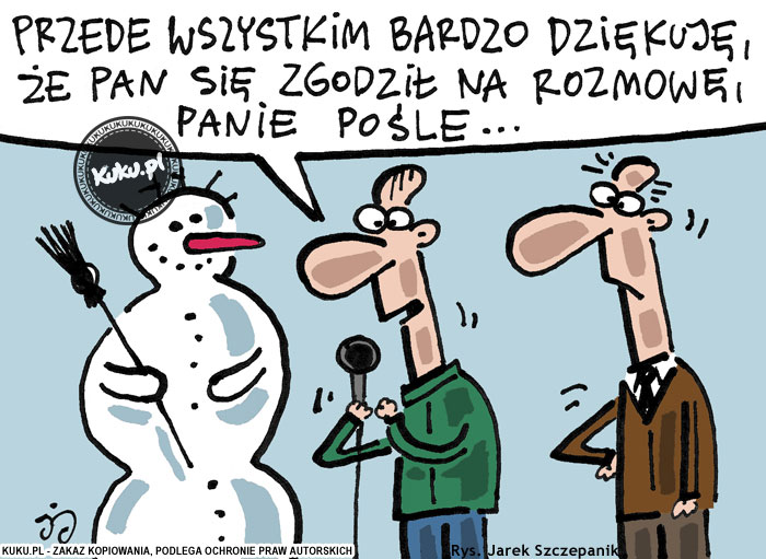 Komiks, dowcip, Żart o Wywiad z posÅ‚em