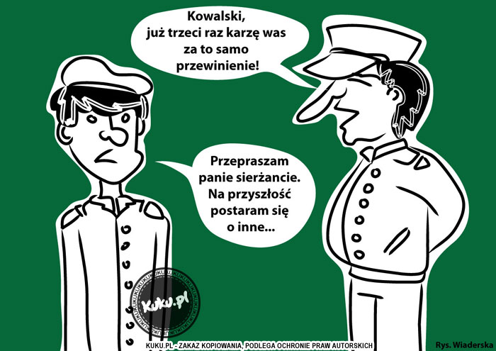 Komiks, dowcip, Żart o Za co jest karany