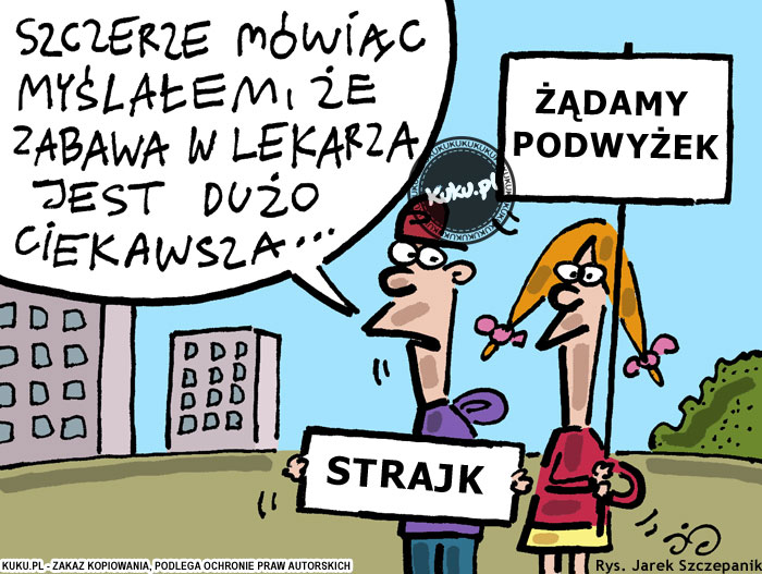 Komiks, dowcip, Żart o Zabawa w lekarza