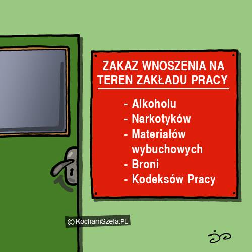 Komiks, dowcip, Żart o Zakaz wnoszenia