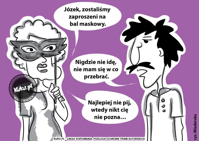 Komiks, dowcip, Żart o Zaproszenie na bal maskowy