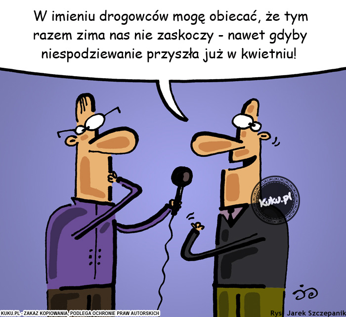 Komiks, dowcip, Żart o Zima nas nie zaskoczy