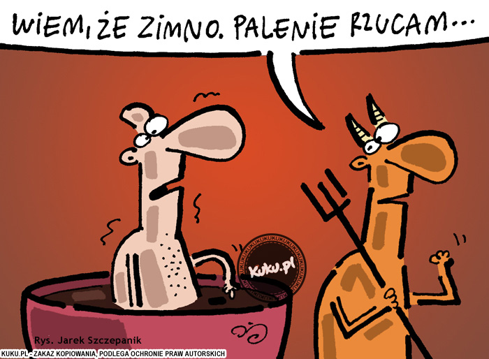 Komiks, dowcip, Żart o Zimny kocioÅ‚