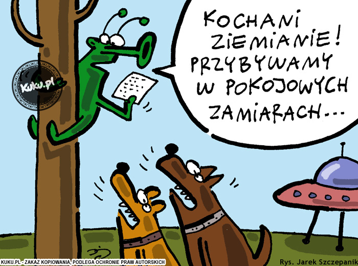 Komiks, dowcip, Żart o Kochani Ziemianie