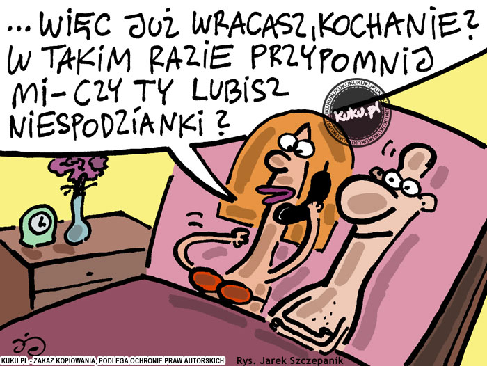 Komiks, dowcip, Żart o Powroty i niespodzianki