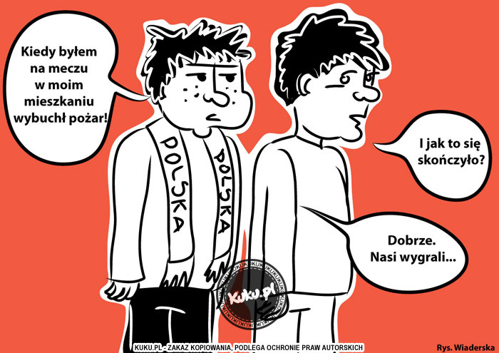 Komiks, dowcip, Żart o Prawdziwi kibice