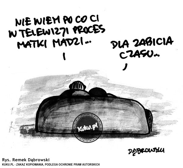 Komiks, dowcip, Żart o Proces w telewizji